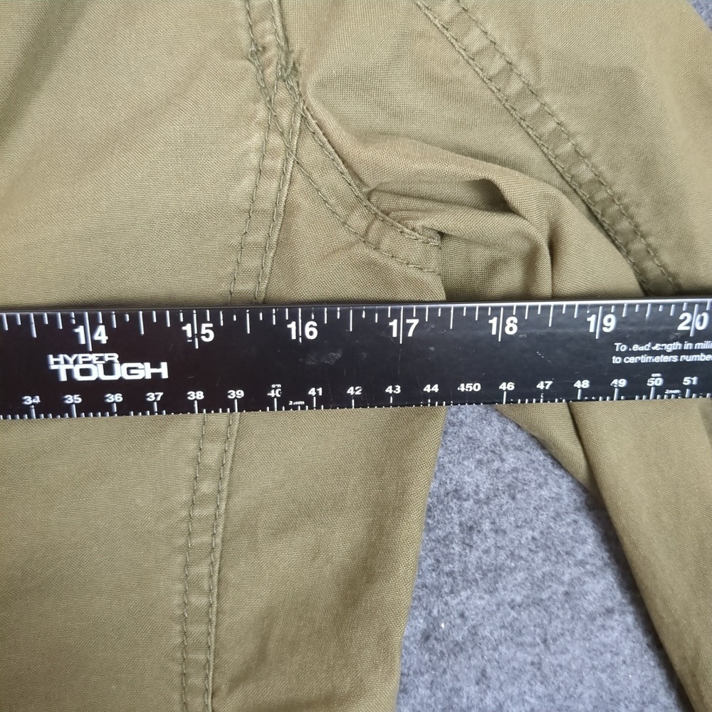 GAP Womens Olive Green Cotton Utility Blazer Jacket Small 3-Button Safari Style - Picture 11 of 13